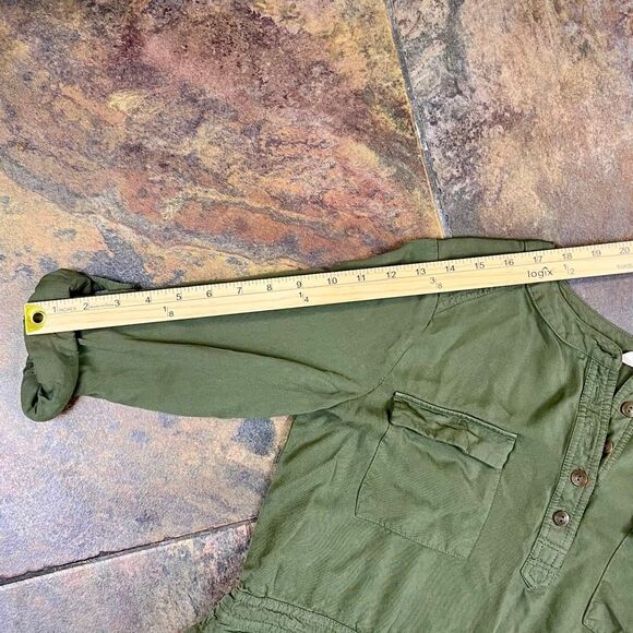 Altar’d State Olive Green Long Sleeve Drawstring Dress Medium - Picture 8 of 13